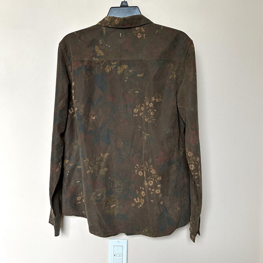 Natural ReflectionsTop Women’s Xl Button Up Long Sleeve Bittersweet Brown Nature - Picture 3 of 7